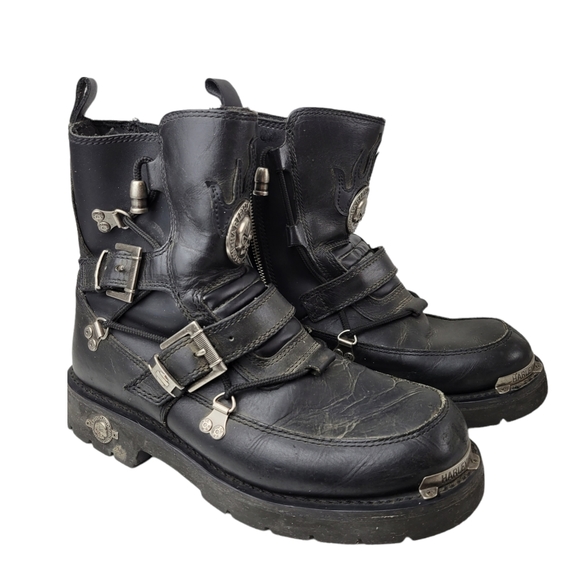 Harley-Davidson Other - Harley-Davidson Distortion Skull Metal Biker Boots
